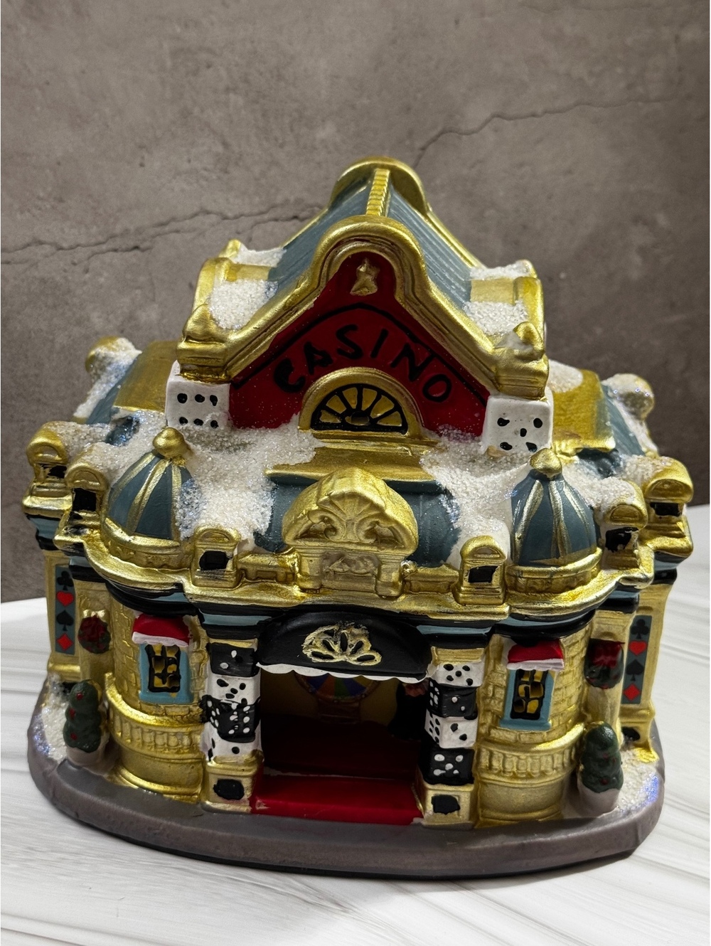 Holiday Time 2024 Vintage Victorian Casino Christmas Village Figurine Decor